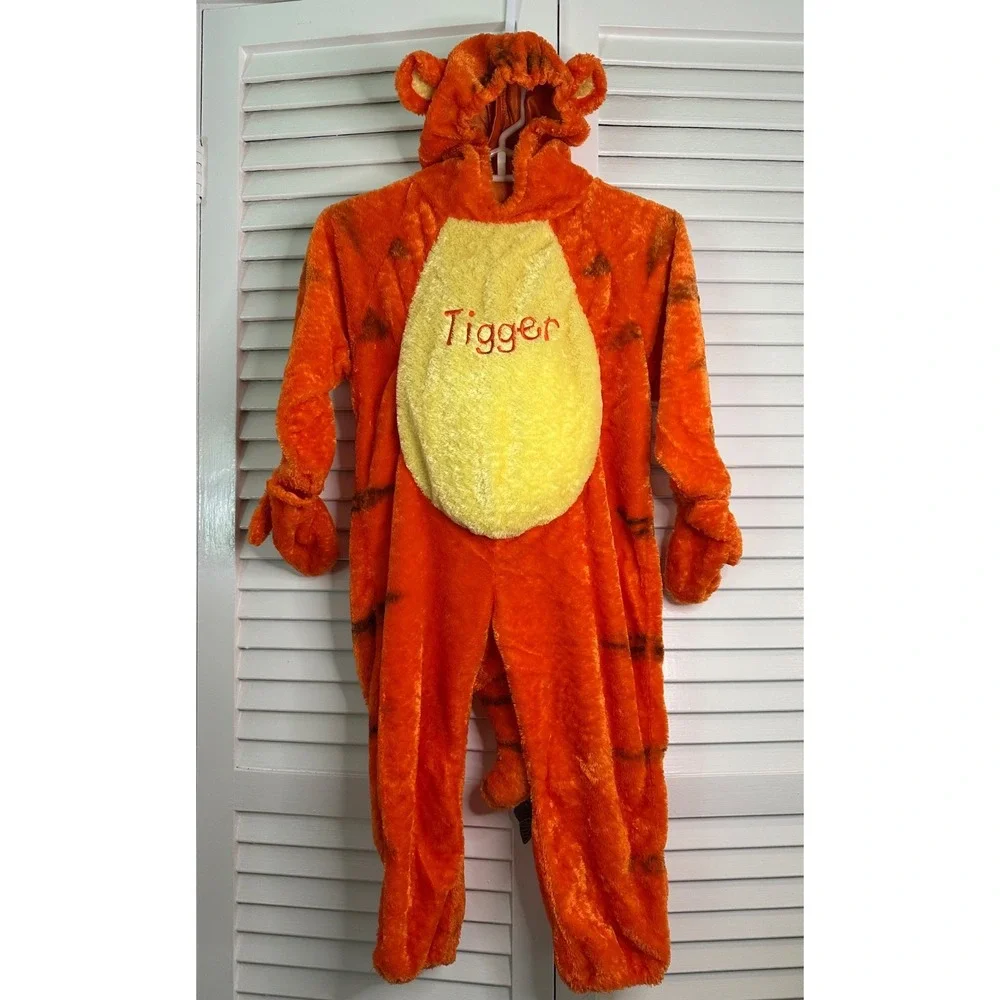 Disney Store Children's Size XS / 4 Plush Hooded Tigger Costume Padded Tummy
